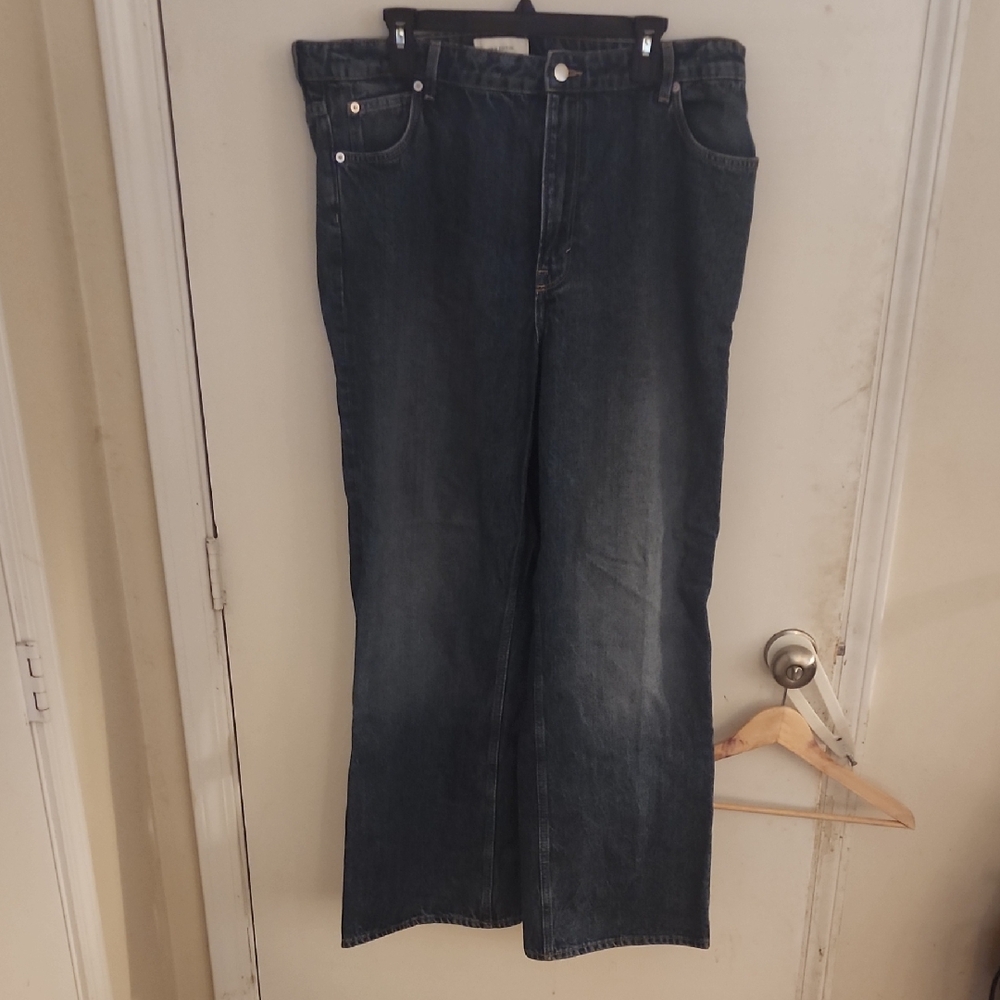 H&M Women's Straight Leg Jeans - Dark Blue